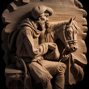 3D model Don Quixote Cervantes 1605 1615 (STL)